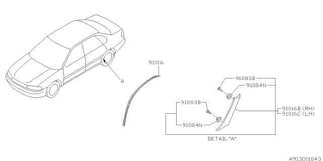 1999 Subaru Legacy Protector Diagram 1