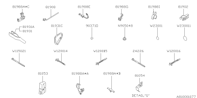 1995 Subaru Legacy Edge Protector Diagram for 81930AA240