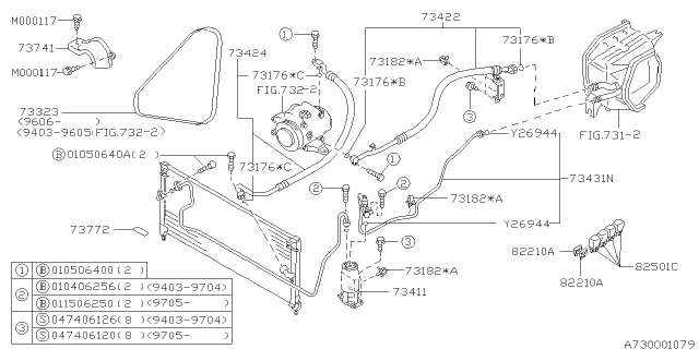 1997 Subaru Legacy Air Conditioner System Diagram 1