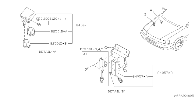 1998 Subaru Outback Electrical Parts - Day Time Running Lamp Diagram