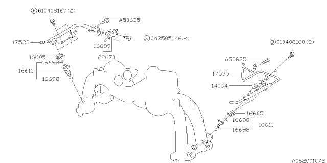 1998 Subaru Legacy Fuel Injector Diagram 1