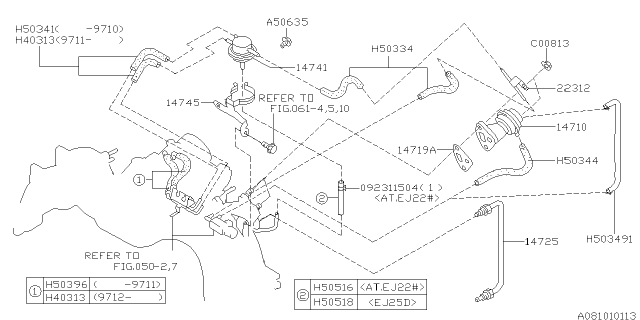 1998 Subaru Legacy Hose Diagram for 807503960