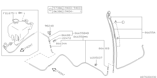 1995 Subaru Legacy Rear Washer Diagram