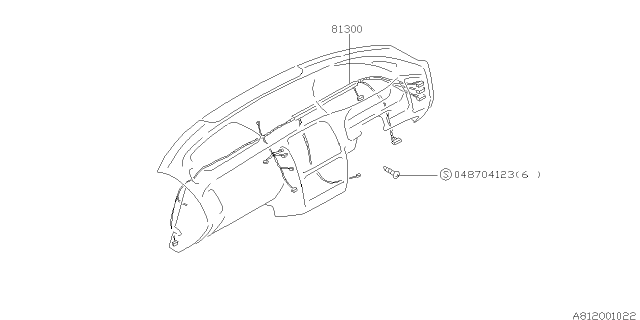 1998 Subaru Outback Wiring Harness - Instrument Panel Diagram 1