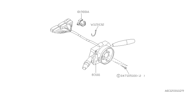 1999 Subaru Legacy Switch - Combination Diagram 1