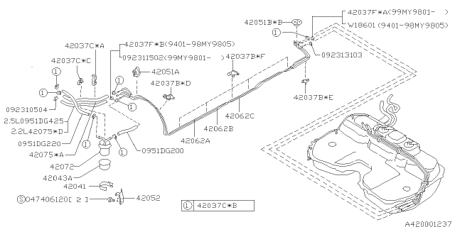 1998 Subaru Legacy Fuel Piping Diagram 4