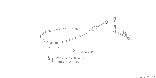 1998 Subaru Legacy Accel Cable Diagram 1