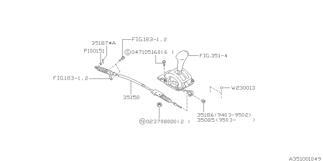 1998 Subaru Outback Selector System Diagram 2