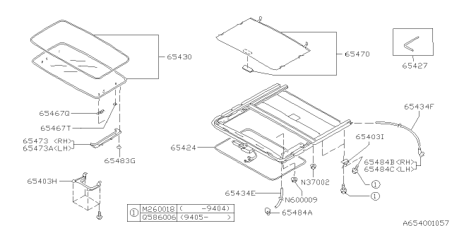 1998 Subaru Outback Sun Roof Diagram 1