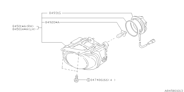 1996 Subaru Outback Lamp - Fog Diagram 2