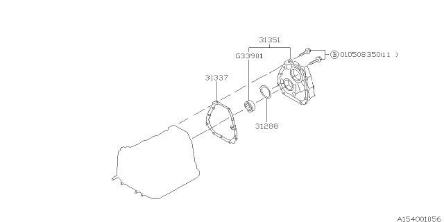 1999 Subaru Legacy Automatic Transmission Case Diagram 7