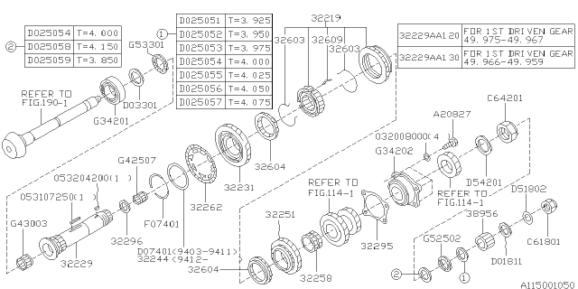 1995 Subaru Legacy Gear 2ND Drive Diagram for 32251AA450