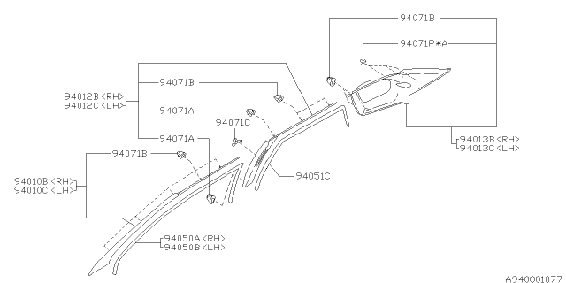 1996 Subaru Legacy Inner Trim Diagram 3