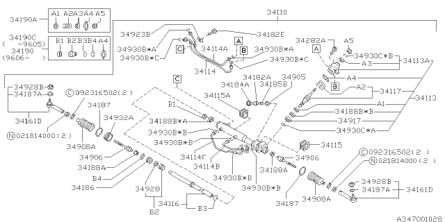 1998 Subaru Legacy Power Steering Gear Box Diagram 2