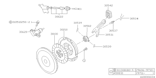 1997 Subaru Legacy Manual Transmission Clutch Diagram 2