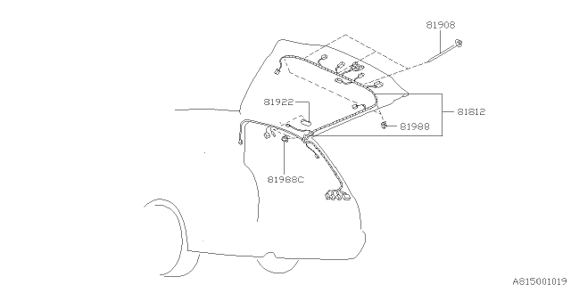 1995 Subaru Legacy Cord - Rear Diagram 2