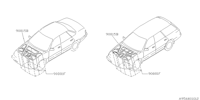 1996 Subaru Legacy Hood Insulator Diagram