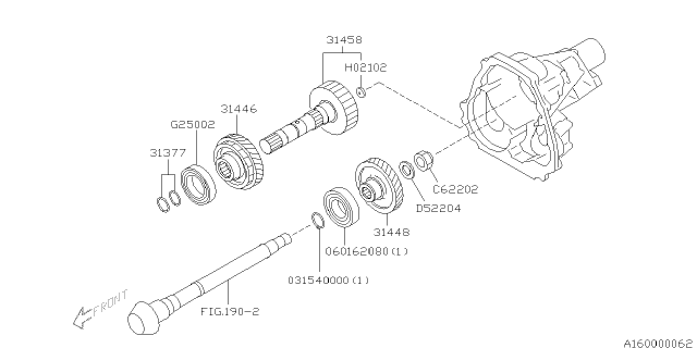 1999 Subaru Outback Reduction Gear Diagram 1