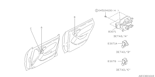 1996 Subaru Outback Switch - Power Window Diagram 1