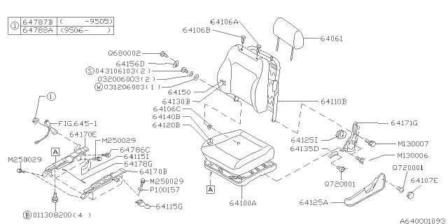 1997 Subaru Outback Front Seat Diagram 6