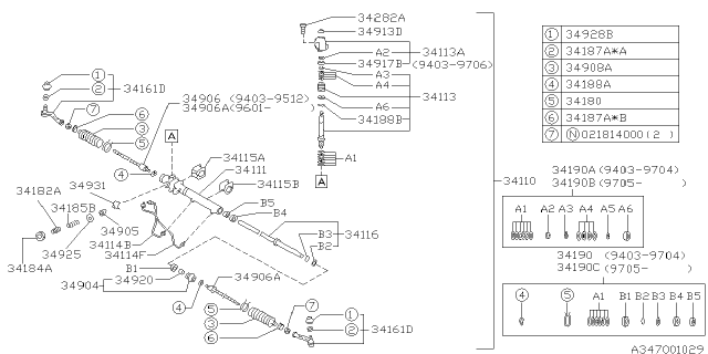 1999 Subaru Outback Power Steering Gear Box Diagram 1