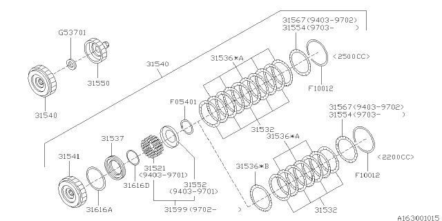 1997 Subaru Outback RETAINER Spring Diagram for 31552AA030