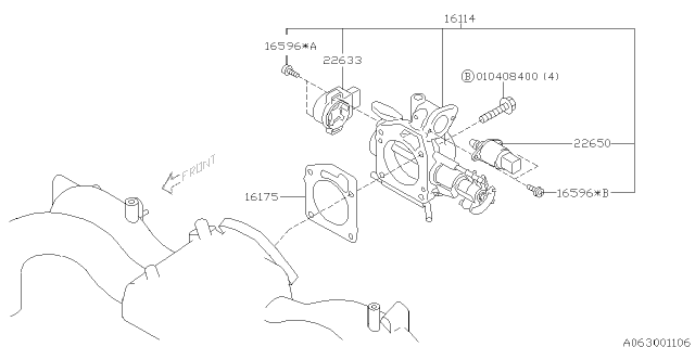1998 Subaru Outback Throttle Chamber Diagram 1
