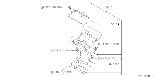 1998 Subaru Outback Console Box Diagram 3