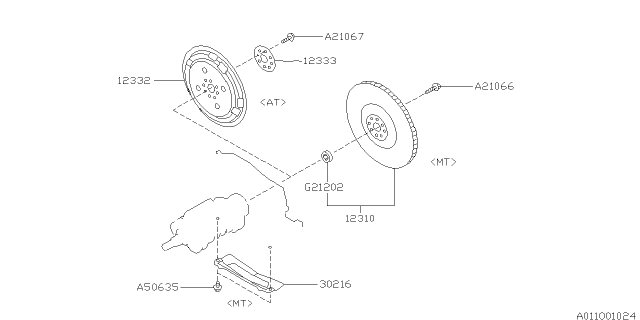 1997 Subaru Outback Flywheel Diagram