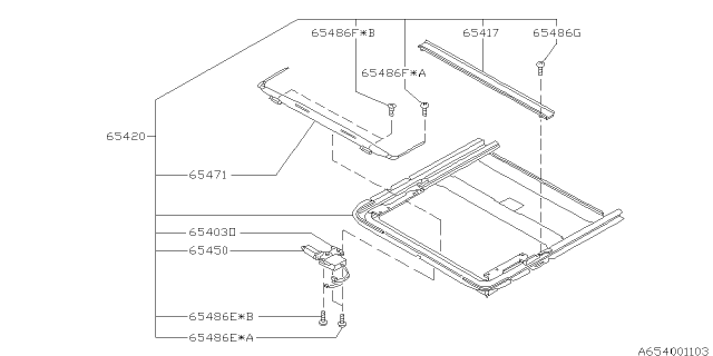 1998 Subaru Legacy Screw Diagram for 65492AC030