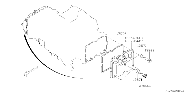 1999 Subaru Legacy Rocker Cover Diagram 2