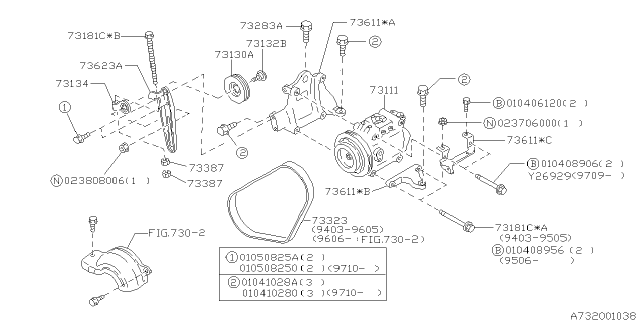 1999 Subaru Legacy Compressor Diagram 1