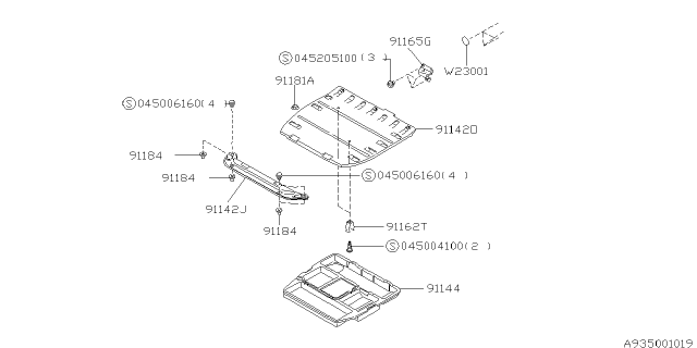 1999 Subaru Legacy Cover Diagram 2