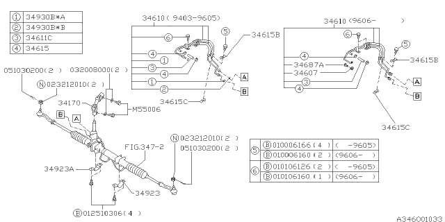 1998 Subaru Outback Power Steering System Diagram 1