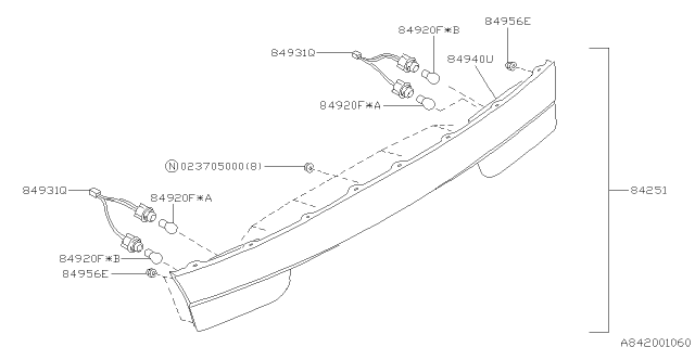 1997 Subaru Legacy Lamp - Rear Diagram 3