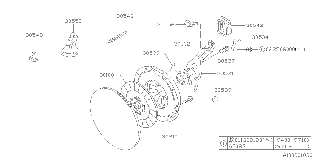 1997 Subaru Outback Manual Transmission Clutch Diagram 1