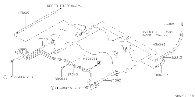 1997 Subaru Legacy Hose Diagram for 807403110