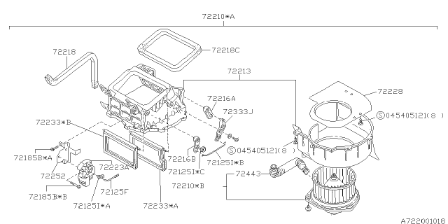 1998 Subaru Outback Rod ACTUATOR Diagram for 72216FA070