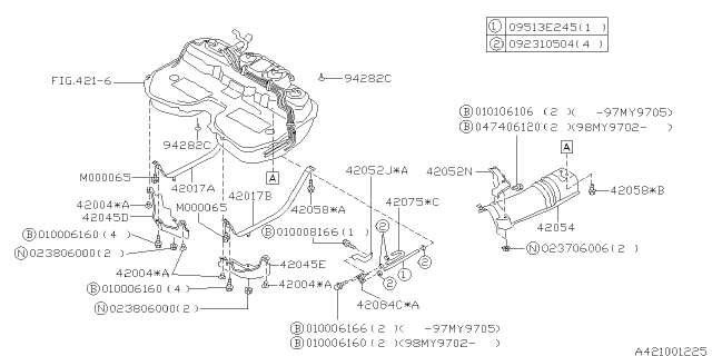 1998 Subaru Legacy Fuel Tank Diagram 2