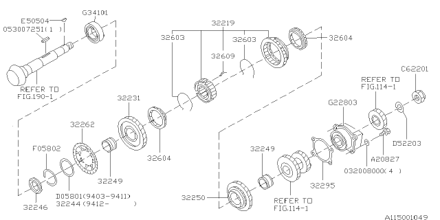 1995 Subaru Legacy Drive Pinion Shaft Diagram 1