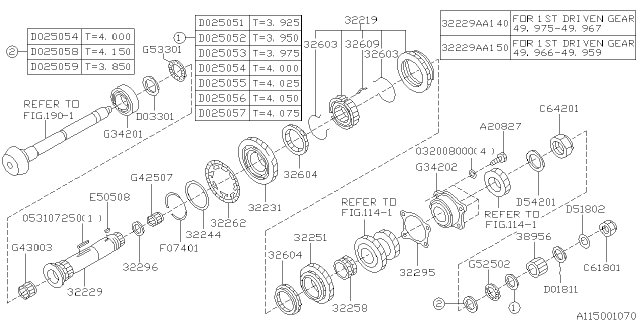 1996 Subaru Outback Drive Pinion Shaft Diagram 3