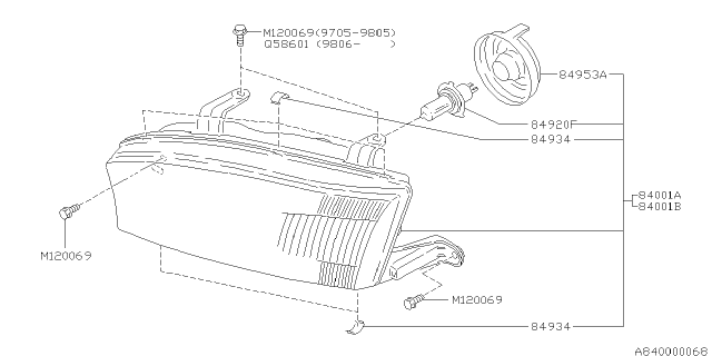 1999 Subaru Outback Head Lamp Diagram