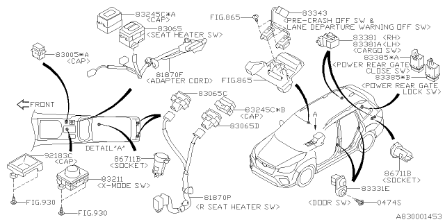 2020 Subaru Forester Adapter Cord CNSL Diagram for 81870SJ250