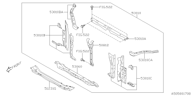 2019 Subaru Forester Extension Panel Diagram for 53029SJ0309P