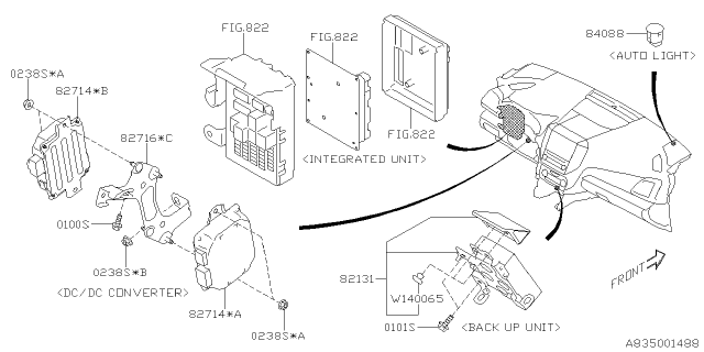 2020 Subaru Forester Backup Unit Assembly Diagram for 82131SJ000