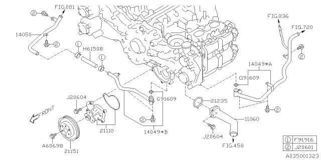 2020 Subaru Forester Water Pump Diagram