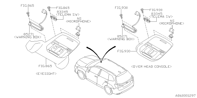 2019 Subaru Forester Warning Box Assembly Us Diagram for 85271SJ000