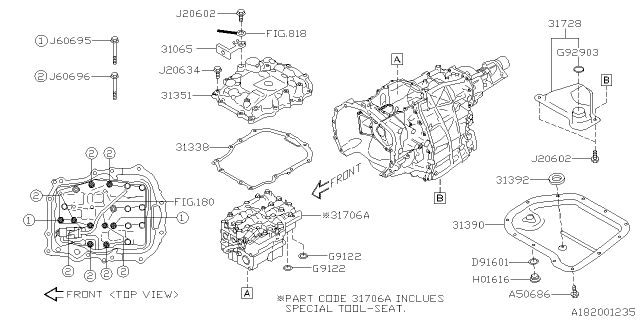 2021 Subaru Forester Control Valve Diagram