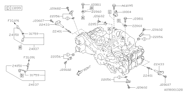 2019 Subaru Forester Coil Assembly-Ign Diagram for 22433AA770