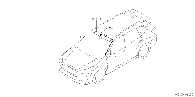 2019 Subaru Forester Cord Roof LH Diagram for 81802SJ300